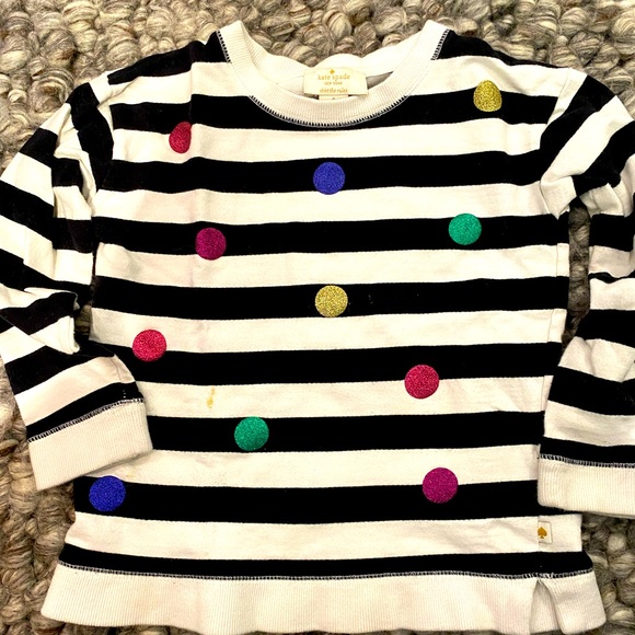 kate spade Other - *SOLD* Kate Spade - kids polka dot sweatshirt - size 6